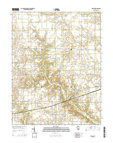 Xenia NE Illinois Current topographic map, 1:24000 scale, 7.5 X 7.5 Minute, Year 2015