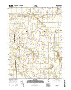 Yorktown Illinois Current topographic map, 1:24000 scale, 7.5 X 7.5 Minute, Year 2015