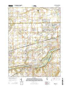 Yorkville Illinois Current topographic map, 1:24000 scale, 7.5 X 7.5 Minute, Year 2015