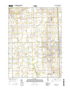Yorkville SE Illinois Current topographic map, 1:24000 scale, 7.5 X 7.5 Minute, Year 2015
