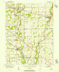 Acton Indiana Historical topographic map, 1:24000 scale, 7.5 X 7.5 Minute, Year 1953