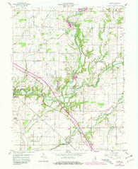 Adams Indiana Historical topographic map, 1:24000 scale, 7.5 X 7.5 Minute, Year 1959