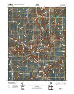 Adams Indiana Historical topographic map, 1:24000 scale, 7.5 X 7.5 Minute, Year 2010