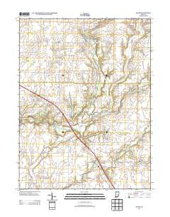 Adams Indiana Historical topographic map, 1:24000 scale, 7.5 X 7.5 Minute, Year 2013