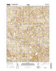 Akron Indiana Current topographic map, 1:24000 scale, 7.5 X 7.5 Minute, Year 2016