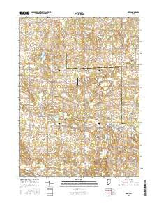 Akron Indiana Current topographic map, 1:24000 scale, 7.5 X 7.5 Minute, Year 2016