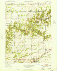 Alamo Indiana Historical topographic map, 1:24000 scale, 7.5 X 7.5 Minute, Year 1949