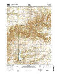 Alamo Indiana Current topographic map, 1:24000 scale, 7.5 X 7.5 Minute, Year 2016
