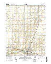Alexandria Indiana Current topographic map, 1:24000 scale, 7.5 X 7.5 Minute, Year 2016