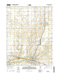 Alexandria Indiana Current topographic map, 1:24000 scale, 7.5 X 7.5 Minute, Year 2016