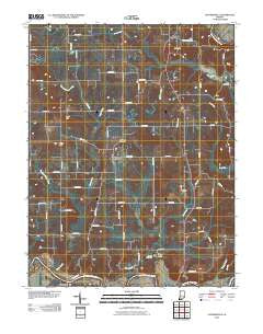 Alfordsville Indiana Historical topographic map, 1:24000 scale, 7.5 X 7.5 Minute, Year 2010