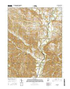 Alpine Indiana Current topographic map, 1:24000 scale, 7.5 X 7.5 Minute, Year 2016