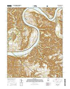Alton Indiana Current topographic map, 1:24000 scale, 7.5 X 7.5 Minute, Year 2016