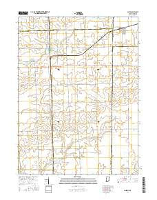 Ambia Indiana Current topographic map, 1:24000 scale, 7.5 X 7.5 Minute, Year 2016