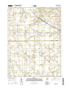 Amboy Indiana Current topographic map, 1:24000 scale, 7.5 X 7.5 Minute, Year 2016