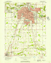 Anderson Indiana Historical topographic map, 1:24000 scale, 7.5 X 7.5 Minute, Year 1952