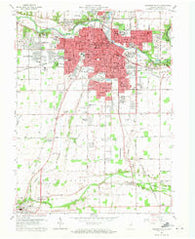 Anderson South Indiana Historical topographic map, 1:24000 scale, 7.5 X 7.5 Minute, Year 1961