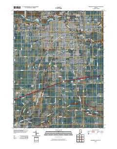 Anderson South Indiana Historical topographic map, 1:24000 scale, 7.5 X 7.5 Minute, Year 2010