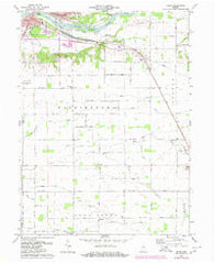 Anoka Indiana Historical topographic map, 1:24000 scale, 7.5 X 7.5 Minute, Year 1972