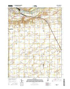 Anoka Indiana Current topographic map, 1:24000 scale, 7.5 X 7.5 Minute, Year 2016
