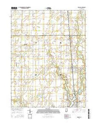 Arcadia Indiana Current topographic map, 1:24000 scale, 7.5 X 7.5 Minute, Year 2016