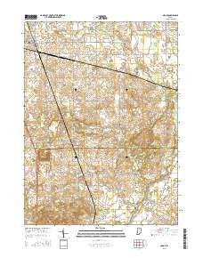 Argos Indiana Current topographic map, 1:24000 scale, 7.5 X 7.5 Minute, Year 2016