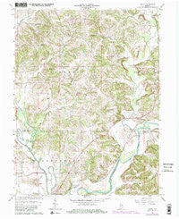 Arney Indiana Historical topographic map, 1:24000 scale, 7.5 X 7.5 Minute, Year 1966