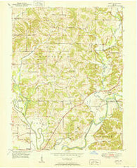 Arney Indiana Historical topographic map, 1:24000 scale, 7.5 X 7.5 Minute, Year 1950
