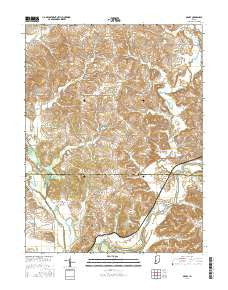 Arney Indiana Current topographic map, 1:24000 scale, 7.5 X 7.5 Minute, Year 2016