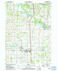 Ashley Indiana Historical topographic map, 1:24000 scale, 7.5 X 7.5 Minute, Year 1993
