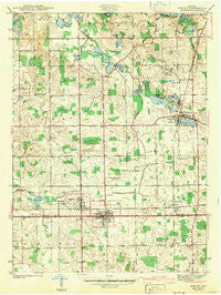 Ashley Indiana Historical topographic map, 1:24000 scale, 7.5 X 7.5 Minute, Year 1942
