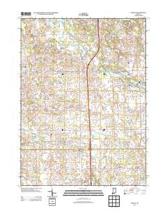 Ashley Indiana Historical topographic map, 1:24000 scale, 7.5 X 7.5 Minute, Year 2013