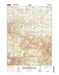 Atwood Indiana Current topographic map, 1:24000 scale, 7.5 X 7.5 Minute, Year 2016
