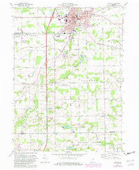 Auburn Indiana Historical topographic map, 1:24000 scale, 7.5 X 7.5 Minute, Year 1973