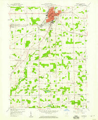 Auburn Indiana Historical topographic map, 1:24000 scale, 7.5 X 7.5 Minute, Year 1957
