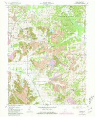 Augusta Indiana Historical topographic map, 1:24000 scale, 7.5 X 7.5 Minute, Year 1961