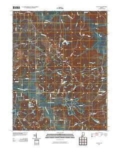 Augusta Indiana Historical topographic map, 1:24000 scale, 7.5 X 7.5 Minute, Year 2010