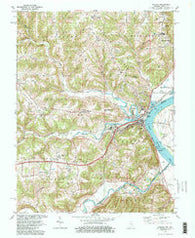 Aurora Indiana Historical topographic map, 1:24000 scale, 7.5 X 7.5 Minute, Year 1981