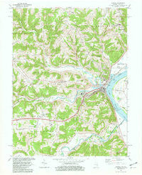 Aurora Indiana Historical topographic map, 1:24000 scale, 7.5 X 7.5 Minute, Year 1981