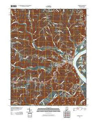 Aurora Indiana Historical topographic map, 1:24000 scale, 7.5 X 7.5 Minute, Year 2010