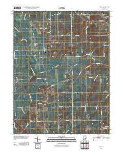 Azalia Indiana Historical topographic map, 1:24000 scale, 7.5 X 7.5 Minute, Year 2010