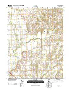 Azalia Indiana Historical topographic map, 1:24000 scale, 7.5 X 7.5 Minute, Year 2013