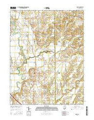 Azalia Indiana Current topographic map, 1:24000 scale, 7.5 X 7.5 Minute, Year 2016