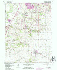 Bargersville Indiana Historical topographic map, 1:24000 scale, 7.5 X 7.5 Minute, Year 1962