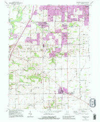 Bargersville Indiana Historical topographic map, 1:24000 scale, 7.5 X 7.5 Minute, Year 1992