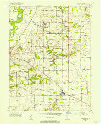 Bargersville Indiana Historical topographic map, 1:24000 scale, 7.5 X 7.5 Minute, Year 1952