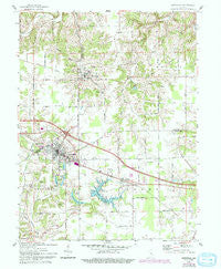 Batesville Indiana Historical topographic map, 1:24000 scale, 7.5 X 7.5 Minute, Year 1961