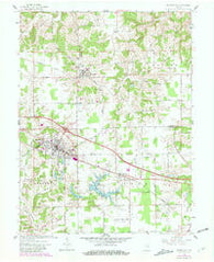 Batesville Indiana Historical topographic map, 1:24000 scale, 7.5 X 7.5 Minute, Year 1961