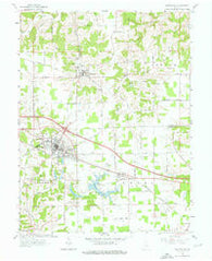 Batesville Indiana Historical topographic map, 1:24000 scale, 7.5 X 7.5 Minute, Year 1961