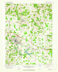 Batesville Indiana Historical topographic map, 1:24000 scale, 7.5 X 7.5 Minute, Year 1961
